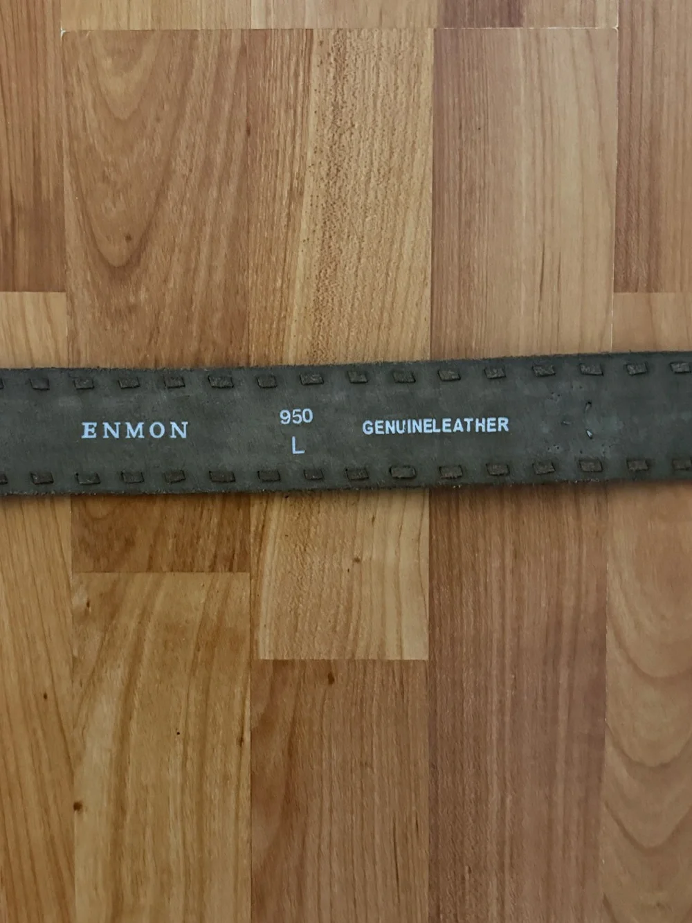 Enmon Belts - Women’s Black Leather Belt with Engraved Silver Buckle Size Large